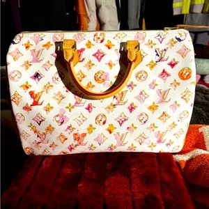 LOUIS VUITTON
Watercolor Aquarelle Speedy 30 White